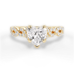 Justine Heart Cut Lab Grown Diamond 18Kt Yellow Gold Engagement Ring