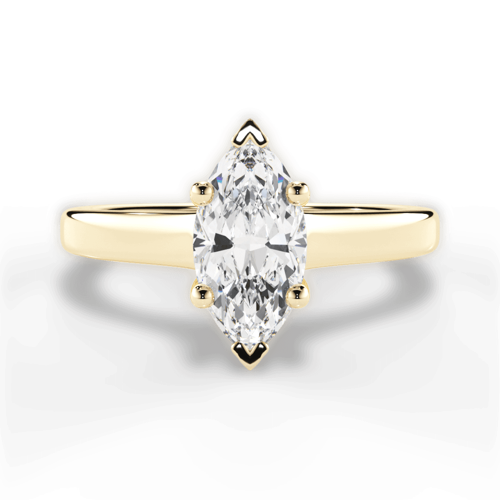 Ariana Marquise Cut Lab Grown Diamond 18Kt Yellow Gold Engagement Ring