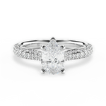 Kira Pear Cut Lab Grown Diamond 14Kt White Gold Engagement Ring