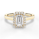 Fiona Emerald Cut Lab Grown Diamond 18Kt Yellow Gold Engagement Ring