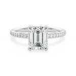 Janice Emerald Cut Lab Grown Diamond Platinum Engagement Ring