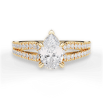 Jessica Pear Cut Lab Grown Diamond 18Kt Yellow Gold Engagement Ring