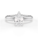 Amanda Pear Cut Lab Grown Diamond Platinum Engagement Ring