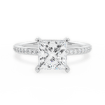 Janice Princess Cut Lab Grown Diamond Platinum Engagement Ring