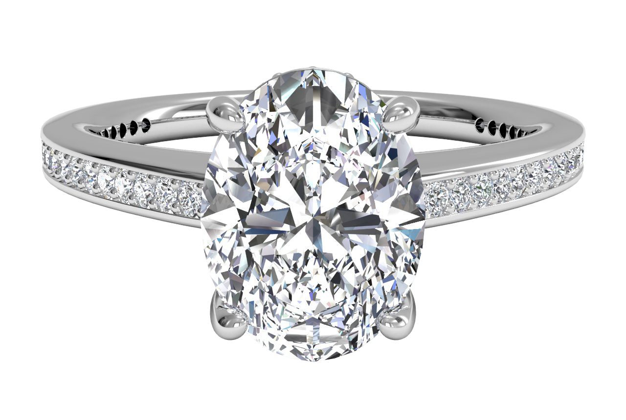 Judith Oval Cut Lab Grown Diamond 18Kt White Gold Engagement Ring