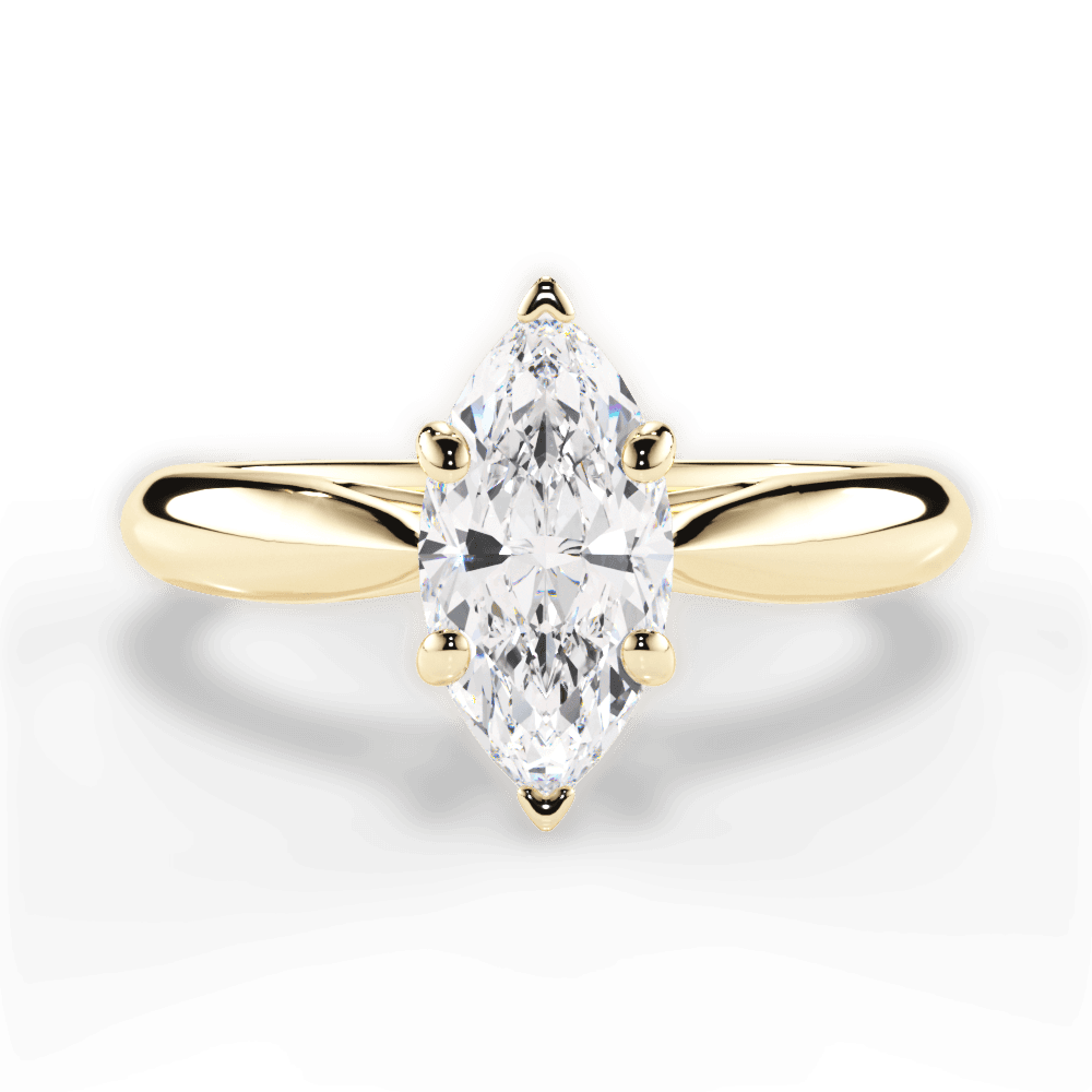 Colleen Marquise Cut Lab Grown Diamond 18Kt Yellow Gold Engagement Ring