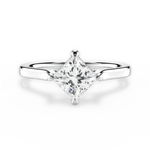 Bernadette Princess Cut Lab Grown Diamond 18Kt White Gold Engagement Ring