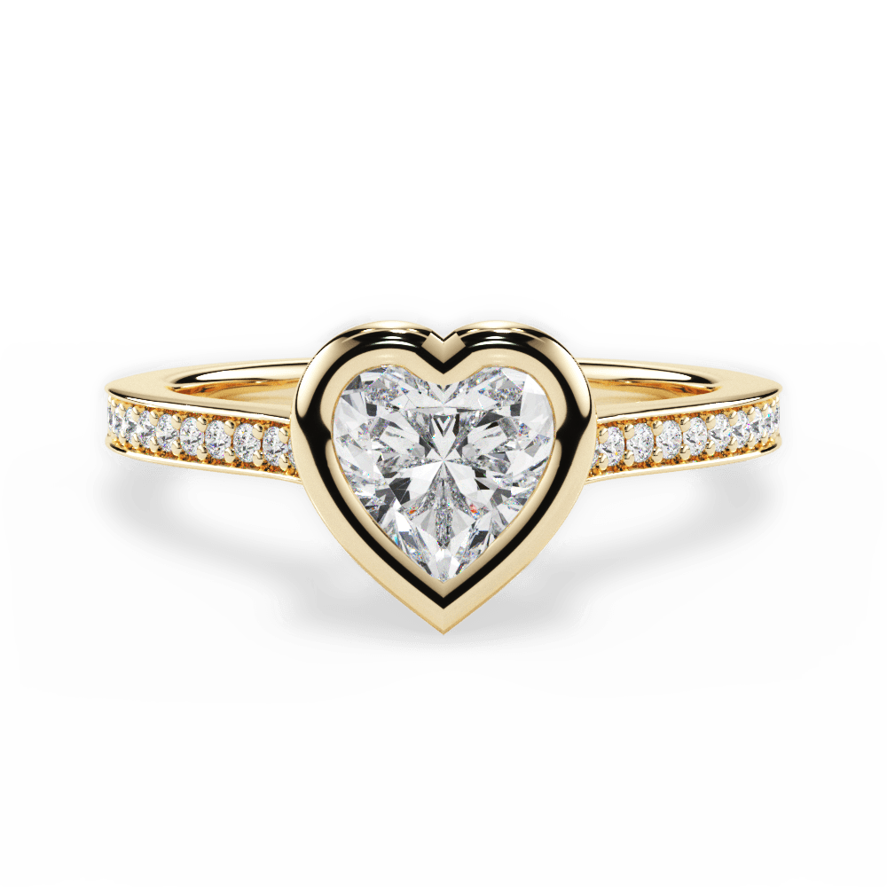 Deanna Heart Cut Lab Grown Diamond 18Kt Yellow Gold Engagement Ring
