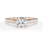 Elizabeth Cushion Cut Lab Grown Diamond 18Kt Rose Gold Engagement Ring