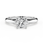 Florence Cushion Cut Lab Grown Diamond 14Kt White Gold Engagement Ring