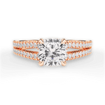 Jessica Cushion Cut Lab Grown Diamond 18Kt Rose Gold Engagement Ring