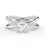 Jennifer Asscher Cut Lab Grown Diamond 14Kt White Gold Engagement Ring