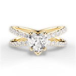 Lauren Heart Cut Lab Grown Diamond 18Kt Yellow Gold Engagement Ring