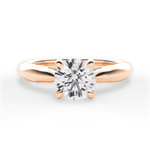 Dolores Round Cut Lab Grown Diamond 18Kt Rose Gold Engagement Ring