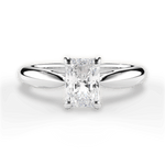 Amy Radiant Cut Lab Grown Diamond 18Kt White Gold Engagement Ring
