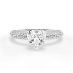 Gail Heart Cut Lab Grown Diamond 18Kt White Gold Engagement Ring