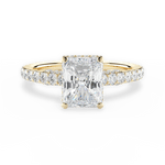 Laura Radiant Cut Lab Grown Diamond 18Kt Yellow Gold Engagement Ring
