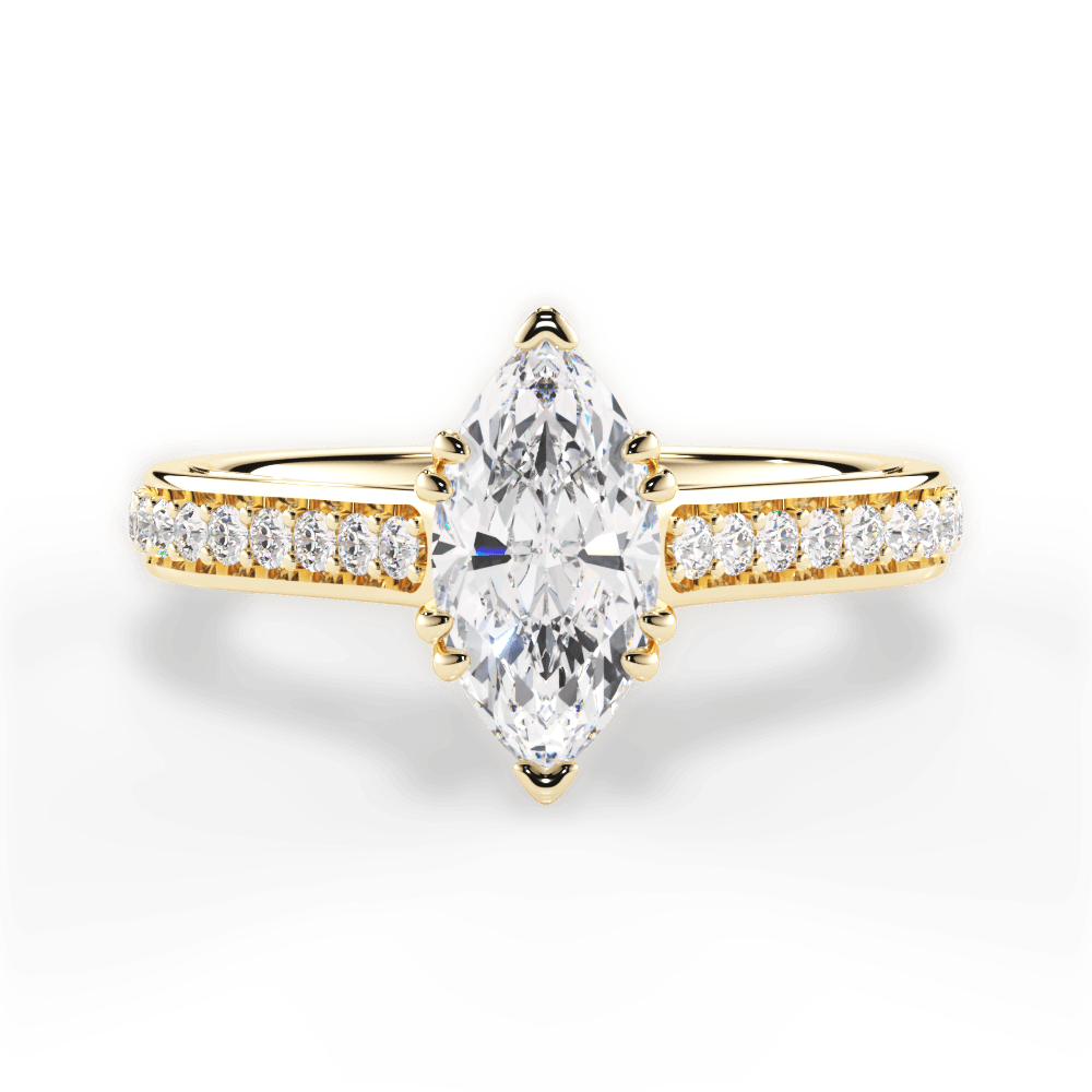 Deborah Marquise Cut Lab Grown Diamond 18Kt Yellow Gold Engagement Ring