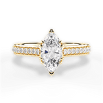 Deborah Marquise Cut Lab Grown Diamond 18Kt Yellow Gold Engagement Ring