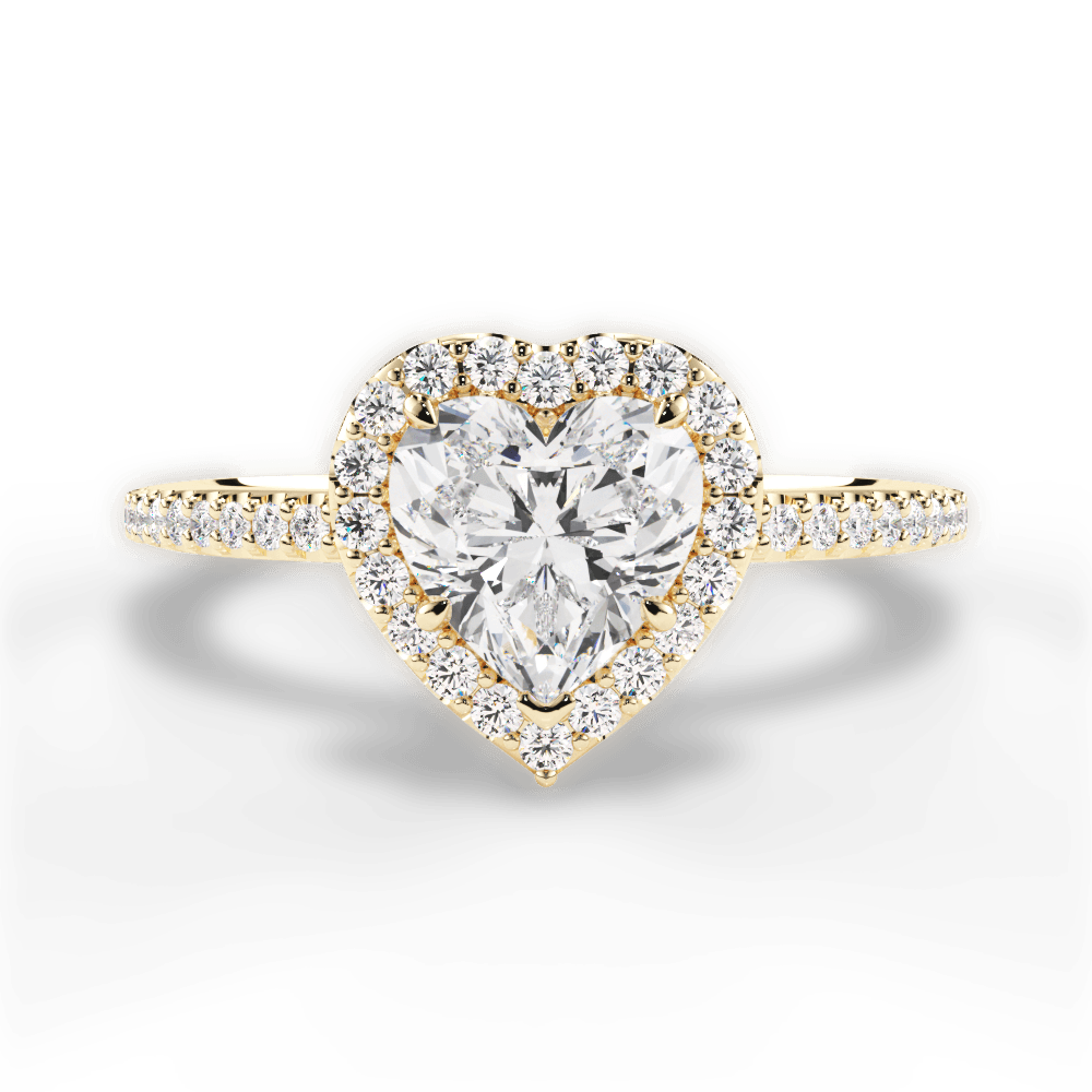 Joanne Heart Cut Lab Grown Diamond 18Kt Yellow Gold Engagement Ring