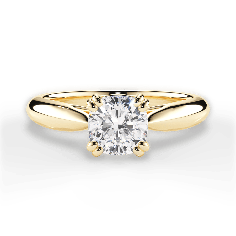 Gillian Cushion Cut Lab Grown Diamond 18Kt Yellow Gold Engagement Ring