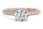 Lindsay Round Cut Lab Grown Diamond 18Kt Rose Gold Engagement Ring