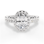Lacey Oval Cut Lab Grown Diamond Platinum Engagement Ring