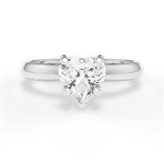 Aria Heart Cut Lab Grown Diamond 18Kt White Gold Engagement Ring