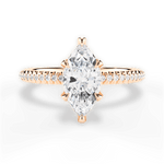 Helen Marquise Cut Lab Grown Diamond 18Kt Rose Gold Engagement Ring