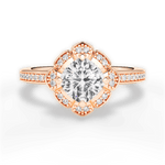 Hayley Cushion Cut Lab Grown Diamond 18Kt Rose Gold Engagement Ring
