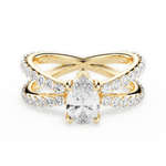 Lauren Pear Cut Lab Grown Diamond 18Kt Yellow Gold Engagement Ring