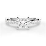 Frances Princess Cut Lab Grown Diamond Platinum Engagement Ring