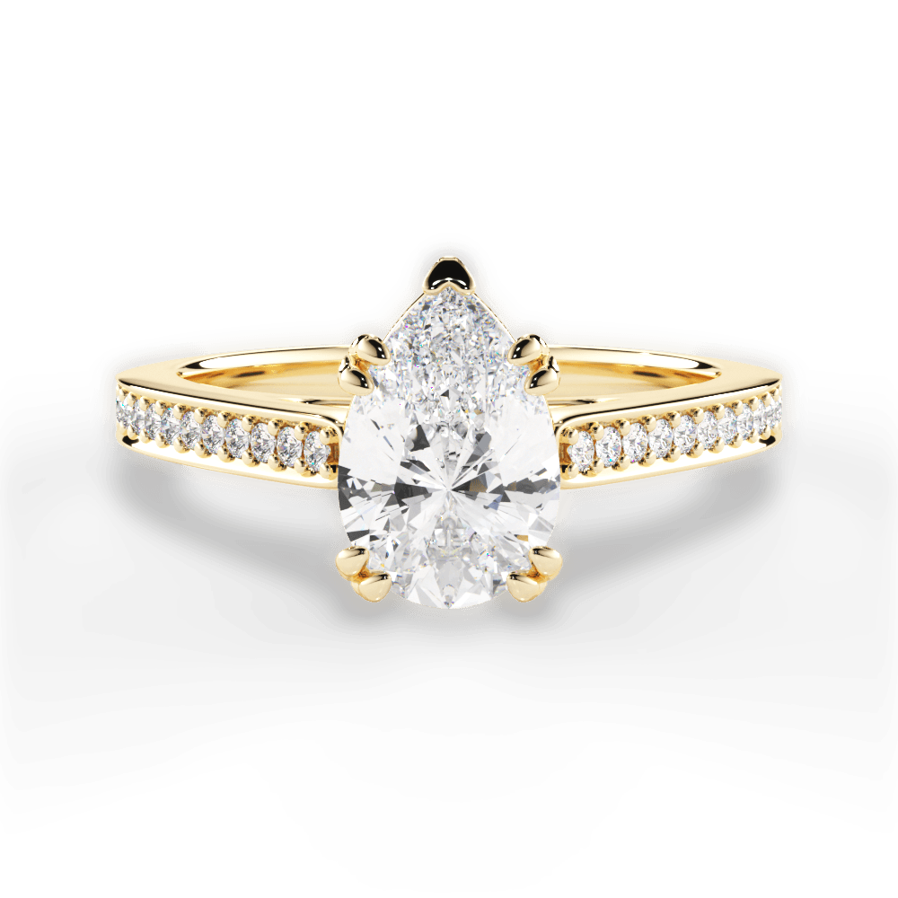 Denise Pear Cut Lab Grown Diamond 18Kt Yellow Gold Engagement Ring
