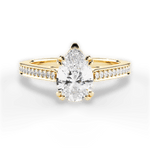 Denise Pear Cut Lab Grown Diamond 18Kt Yellow Gold Engagement Ring
