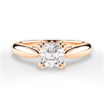 Gillian Asscher Cut Lab Grown Diamond 18Kt Rose Gold Engagement Ring