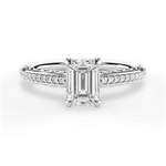 Caroline Emerald Cut Lab Grown Diamond 14Kt White Gold Engagement Ring