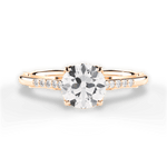 Christina Round Cut Lab Grown Diamond 18Kt Rose Gold Engagement Ring
