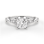Geraldine Princess Cut Lab Grown Diamond Platinum Engagement Ring