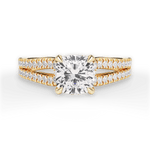 Jessica Cushion Cut Lab Grown Diamond 18Kt Yellow Gold Engagement Ring