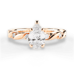 Emma Pear Cut Lab Grown Diamond 18Kt Rose Gold Engagement Ring