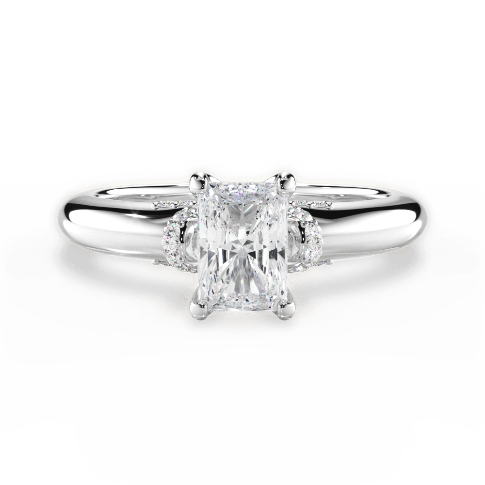 Florence Radiant Cut Lab Grown Diamond 18Kt White Gold Engagement Ring