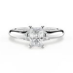 Florence Radiant Cut Lab Grown Diamond 18Kt White Gold Engagement Ring