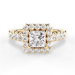 Lacey Princess Cut Lab Grown Diamond 18Kt Yellow Gold Engagement Ring