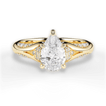 Isabel Pear Cut Lab Grown Diamond 18Kt Yellow Gold Engagement Ring