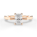Aaliyah Radiant Cut Lab Grown Diamond 18Kt Rose Gold Engagement Ring