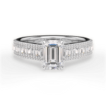 Lynn Emerald Cut Lab Grown Diamond Platinum Engagement Ring