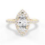 Leah Marquise Cut Lab Grown Diamond 18Kt Yellow Gold Engagement Ring