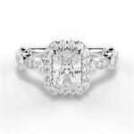 Irene Radiant Cut Lab Grown Diamond Platinum Engagement Ring