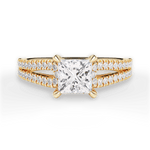 Jessica Princess Cut Lab Grown Diamond 18Kt Yellow Gold Engagement Ring