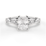Geraldine Radiant Cut Lab Grown Diamond Platinum Engagement Ring